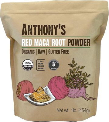 Anthony&#39;s Organic Red Maca Powder, 1 lb, Raw, Gluten Free, Non GMO, Non Gelatinized