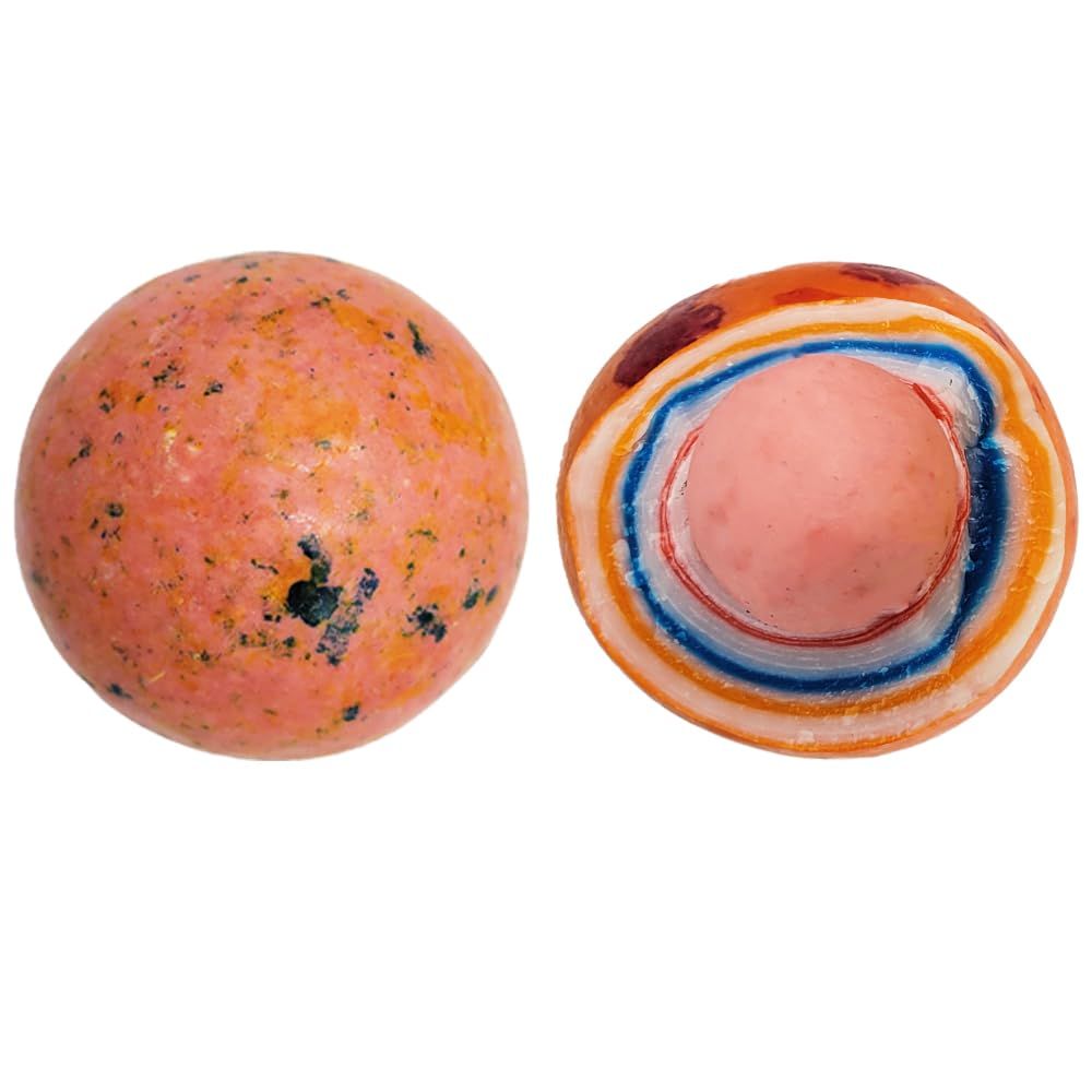 Fruidles The Big Bruiser Jawbreaker Jumbo Psychedelic Jawbreaker with Candy in Center, Boulders Speckled Candy - Kosher Certified, 2 1/4&quot; Inches Each (Single)