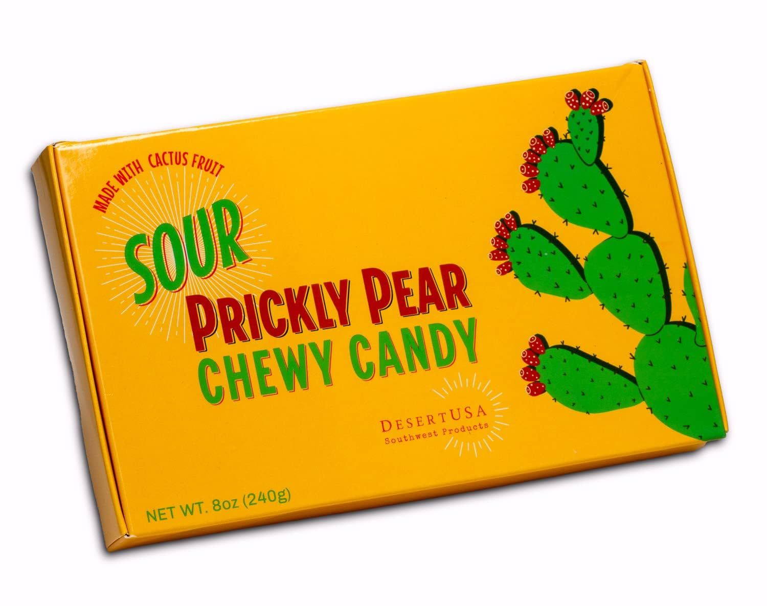 DesertUSA&#39;s Sour Prickly Pear Jelly Candy - Made with real Cactus Fruit Juice - 1/2 lb box (8 Ounce) -Pack of 1