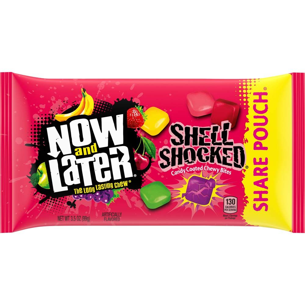 Now &amp; later Shell Shocked Mixed Fruit Candy, 3.5 Ounce, Pack of 18
