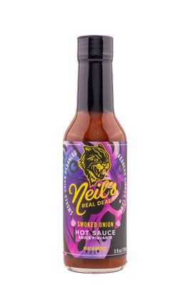 Smoked Onion Hot Sauce By Neil&#39;s Real Deal, Mild Hot Sauce With Flavors Of Smoked Onion, Garlic &amp; Habanero Peppers, Made With All Natural Ingredients, 5 fl oz Bottle (1-Pack)
