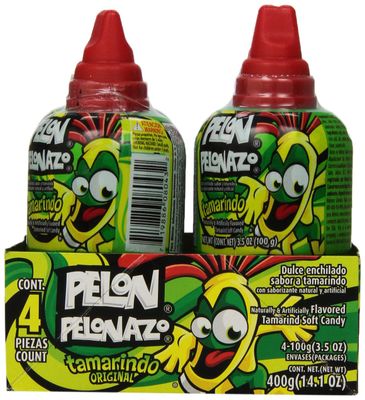 PELONAZO Candy, Tamarind Push-Pops, 14.1 Ounce (Pack of 4)