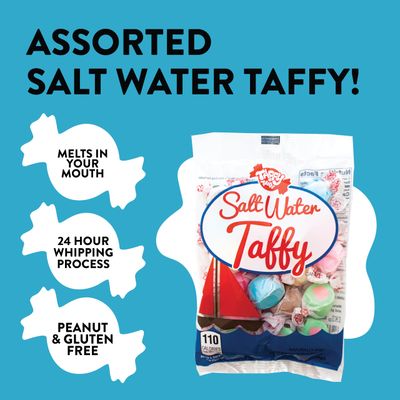 Taffy Town Salt Water Taffy, Assorted Salt Water, 80 Oz