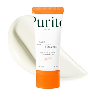PURITO Daily Soft Touch Sunscreen 60ml Face Sunscreen Oil Free UVA &amp; UVB Protection Lightweight and Oil Free Korean Sunscreen For All Skin Type and Vegan &amp; Cruelty-Free
