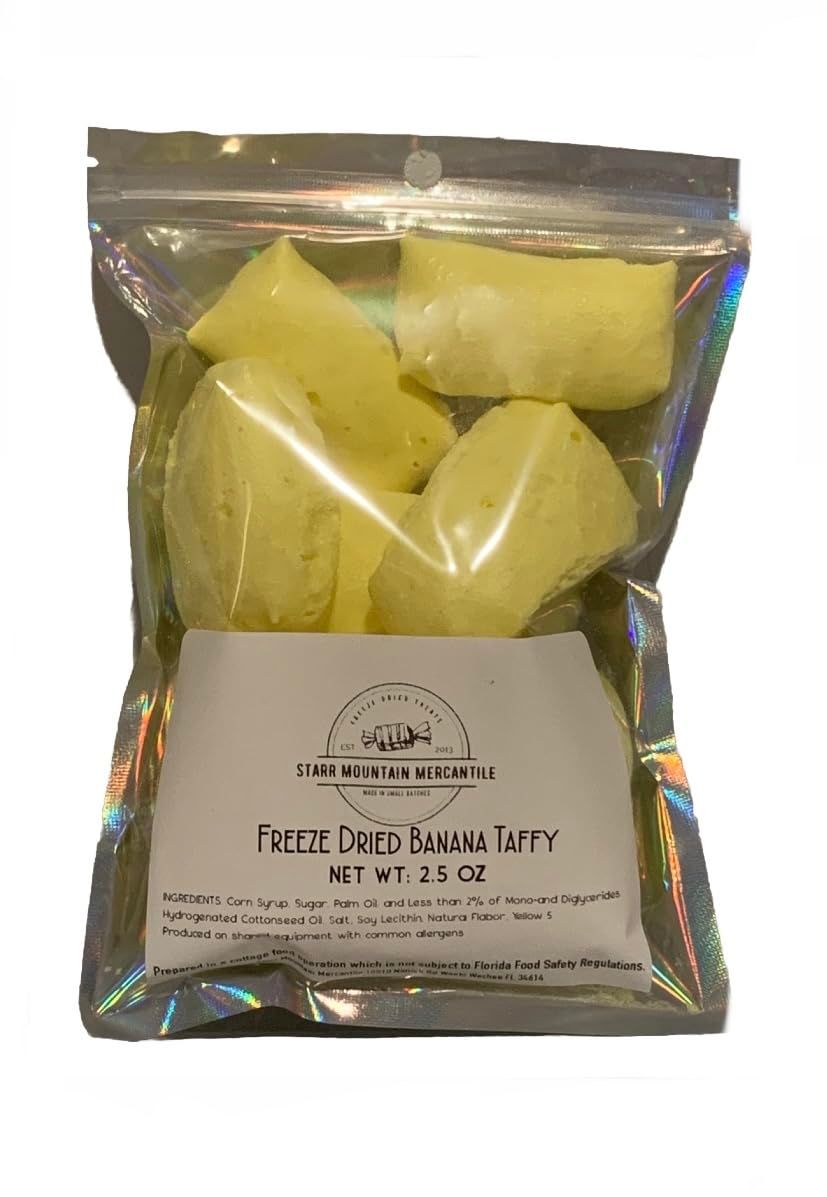 Freeze Dried Laffy Taffy Gone Bananas! SUPER CRUNCHY Candy 2.5 ounce (71g)
