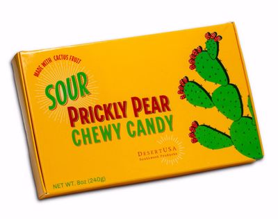 DesertUSA&#39;s Sour Prickly Pear Jelly Candy - Made with real Cactus Fruit Juice - 1/2 lb box (8 Ounce) -Pack of 1
