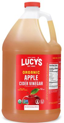 Lucy&#39;s Family Owned - GALLON SIZE, Organic, With the Mother, Apple Cider Vinegar, Unfiltered, Unpasteurized, NonGMO, and Raw