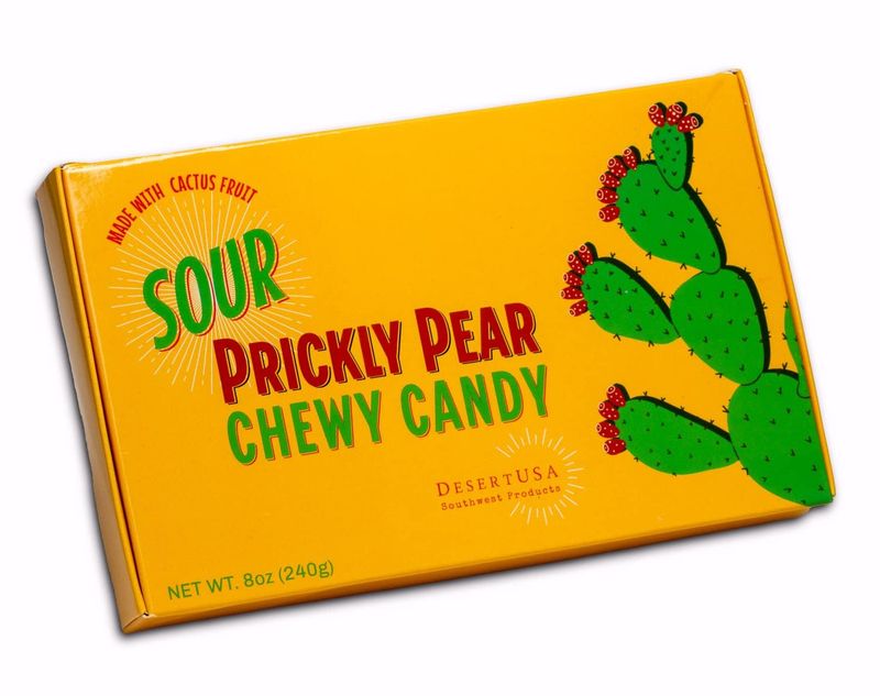 DesertUSA's Sour Prickly Pear Jelly Candy - Made with real Cactus Fruit Juice - 1/2 lb box (8 Ounce) -Pack of 1