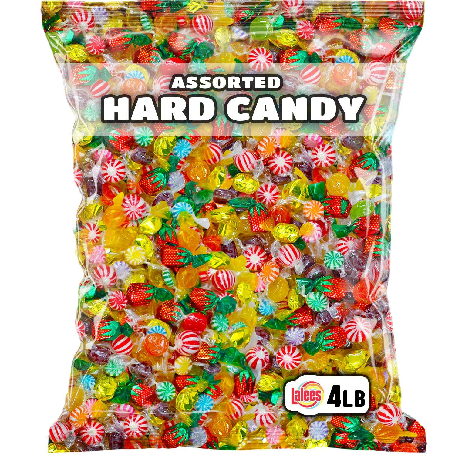 Bulk Hard Candy - 4 Pounds - Individually Wrapped - Office Candy - Variety Pack - Classic Hostess Mix