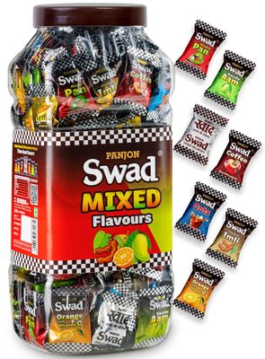 Swad Candy Jar Vegan &amp; Gluten Free, 150 Candies Jar (Mixed)