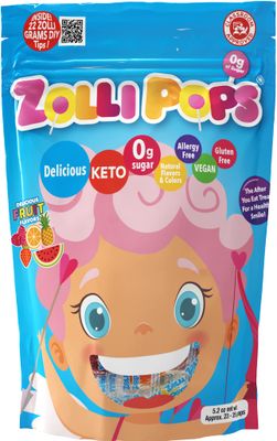 Zollipops Valentines with 22 Zolli Grams Fruit Assorted 5.2oz (Angel) - Spread Love with a Sweet and Dental-Friendly Valentine&#39;s Day Treat