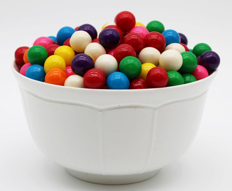 GumBalls Small Assorted 2.5 Pounds 608 pieces, Mini Rainbow Bubble Gum For Candy Jars and Events