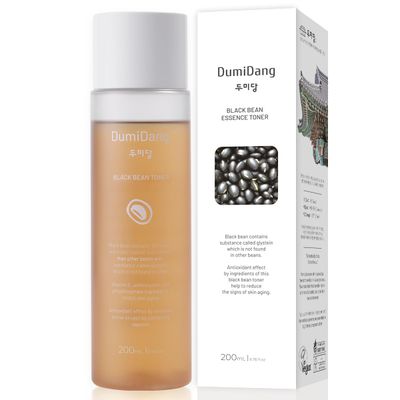 DumiDang Black Bean Essence Toner - Korean Traditional Vegan Skincare Formula, Anti-Aging &amp;Youthful Skin with Fermented Black Bean Extract, 200mL 6.75fl. oz.