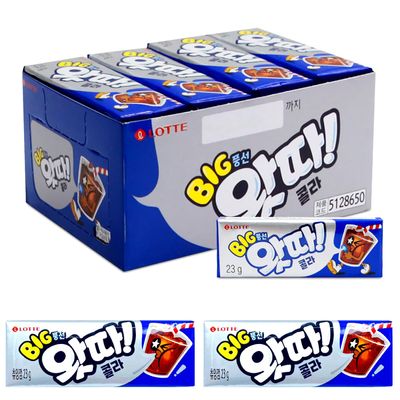 LENITH K-Food Korean Lotte Bubble Gum Cola Chewy Flavored Bubble Gum Packs 23g x 16 Count