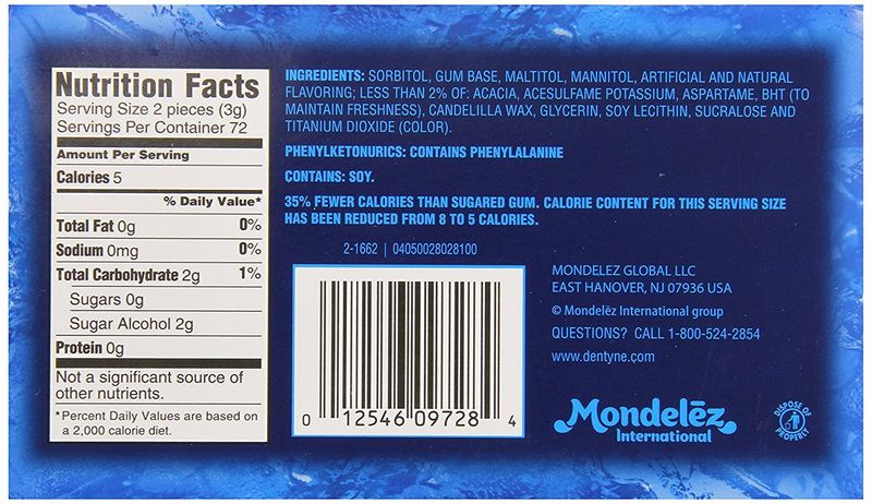 Dentyne Ice Peppermint, 16 Count (Pack of 9)