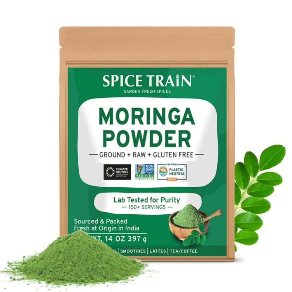 HANDPICK Moringa Powder (397g/14oz) Moringa Oleifera Leaf Powder - Gluten Free, Non-GMO Perfect for Smoothies, Drinks, Tea &amp; Recipes Packed in Resealable Zip Lock Pouch