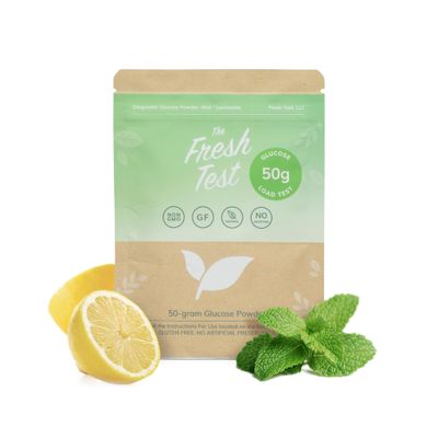 The Fresh Test, 50-gram Powder Drink Mix Additive-Free, Non-GMO, Organic Ingredients Mint Lemonade