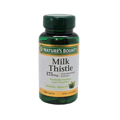 Milk Thistle by Nature&#39;s Bounty, Herbal Health Supplement, Supports Liver Health, 175mg, 100 Softgels