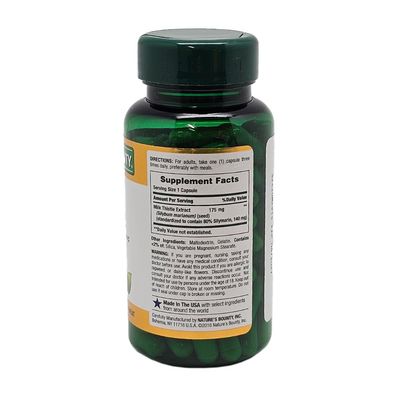 Milk Thistle by Nature's Bounty, Herbal Health Supplement, Supports Liver Health, 175mg, 100 Softgels