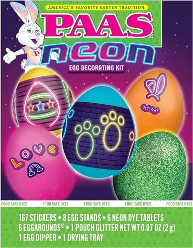PAAS Neon Easter Egg Decorating Kit - America's Favorite Easter Tradition