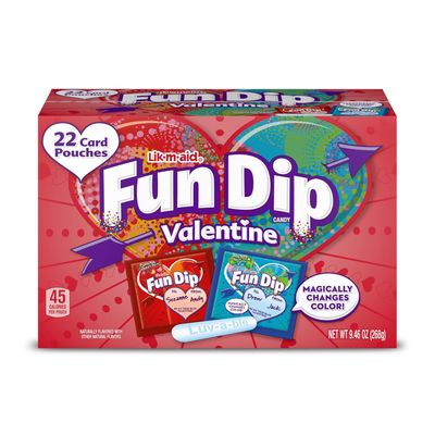 Wonka Fun Dip Valentine Card &amp; Candy Kit 22 Count