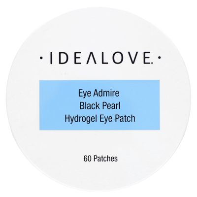 Black Pearl Hydrogel Eye Patches by Idealove - Anti-Aging Beauty Eye Patches to Help Hydrate Skin - With Pearl Extract, Hyaluronic Acid, &amp; Antioxidants - Promotes Soft &amp; Smooth Skin - 60 Eye Patches