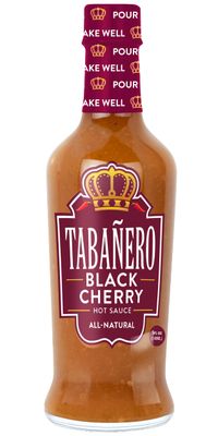 Black Cherry Hot Sauce by Tabaero, Black Cherry Chili Sauce, Gourmet Gifts, All Natural, Gluten Free, Vegan, Kosher, Made in the USA, 5 oz. Bottle