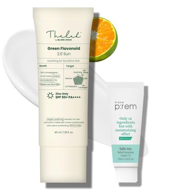 The Lab Mineral 100% Zinc SPF 50 Sunscreen Face &amp; Body Hydrating Moisturizing Reef Friendly Korean Beauty - Green Flavonoid 2.0 Sun By Blanc Doux