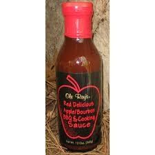 Ole Rays Red Delicious Apple Bourbon BBQ &amp; Cooking Sauce (2 Pack of 12 Oz. Bottles)