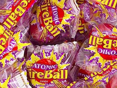 ATOMIC FireBall Candy Jawbreakers, Individually Wrapped, Hot, 1 pound bag