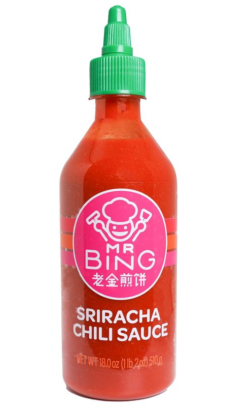Mr. Bing Sriracha Chili Sauce 18oz Made with Thai Chilis from Family Owned Farms Spicy Bold Flavor Perfect For Sauces, Dips, Marinades (18 oz, 1, Count)