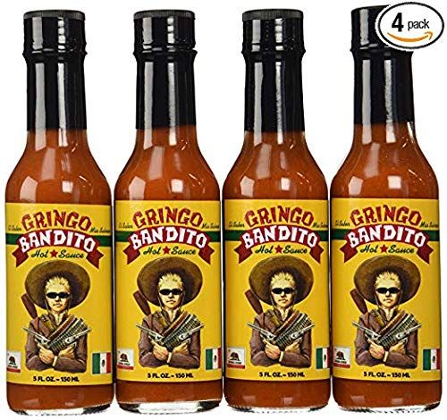 Gringo Bandito Hot Sauce, Original Red, 5 Ounce (Pack of 4)