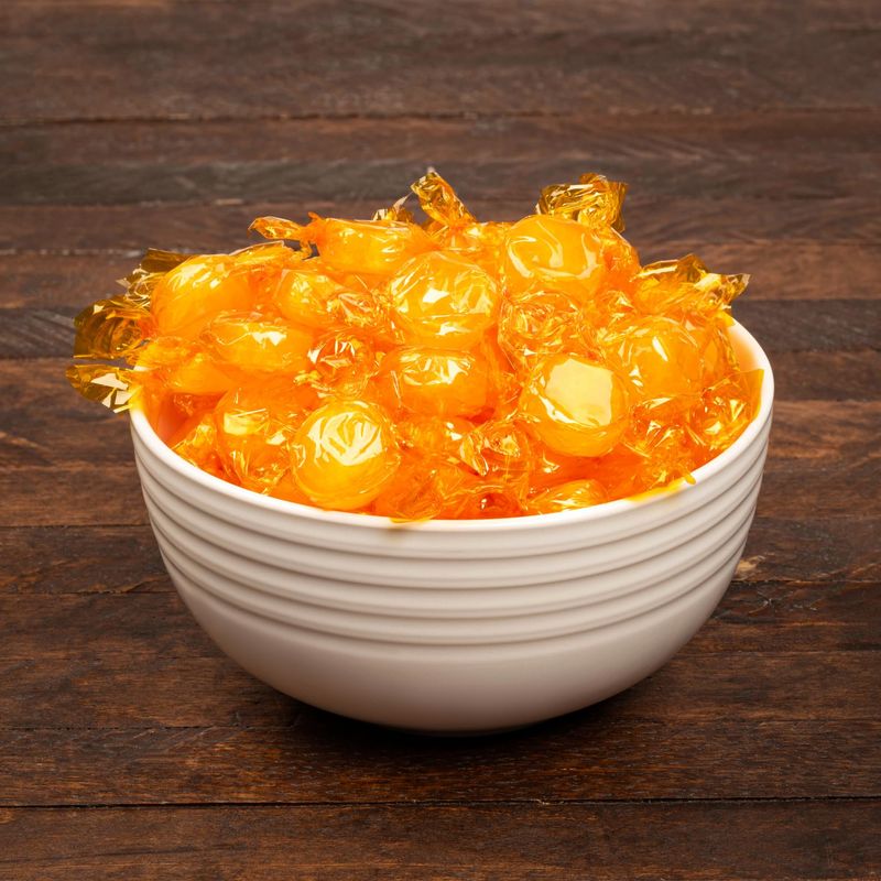 Butterscotch Hard Candy - 6 Pounds Bulk - Individually Wrapped Butter Scotch Yellow Candies - 450 Pieces