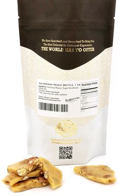 SweetGourmet Original Peanut Brittle Candy, Homestyle Toffee with Nuts, Traditional Sweet Snack, 1 Pound