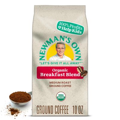 Newman&#39;s Own Organics Breakfast Blend, Ground Coffee, Fair Trade Certified, Medium Roast, Bagged 10oz