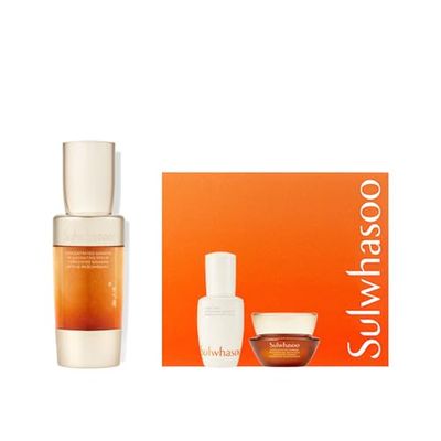 Sulwhasoo Concentrated Ginseng Rejuvenating Serum Set - Korean Ginseng-Powered Anti-Aging Skincare 3-piece Gift Set, Strengthens Skin Barrier, Visibly Improves Wrinkles, Includes Full-size Serum