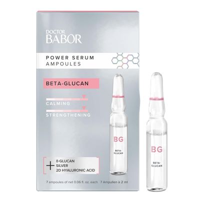 BABOR Power Serum Ampoule: Beta Glucan Calms, Strengthens, Soothes 2D Hyaluronic Acid &amp; Microsilver Clean &amp; Vegan Visible Results in 7 Days
