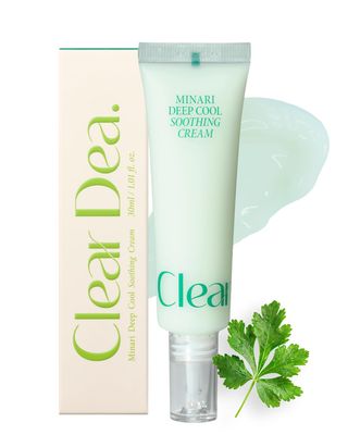 ClearDea Minari Deep Cool Soothing Cream for face - K-Beauty Hydrating &amp; Cooling Moisturizer with Korean Water Parsley, Green Tea, Mugwort &amp; Lemon Balm Extracts, 30ml/1.01oz