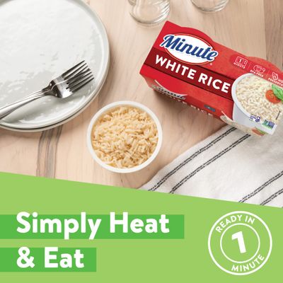 Minute Ready-to-Serve White Rice, Microwavable Rice Cups, 8.8-Ounce Cups (Pack of 8)