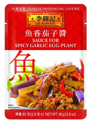 Lee Kum Kee Sauce For Spicy Garlic Eggplant, 2.8-Ounce Pouches (Pack of 12)
