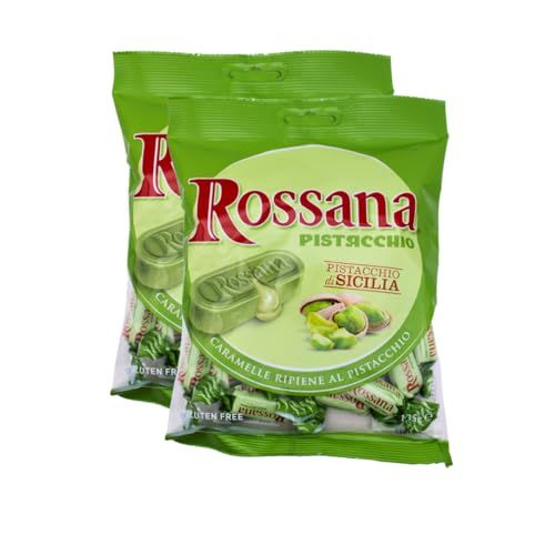 Fida Rossana Pistacchio Hard Filled Candy, Pistachio, 135 Grams, Pack of 2, Imported Italian Candy, Packed in a Blue Desert Market Bag