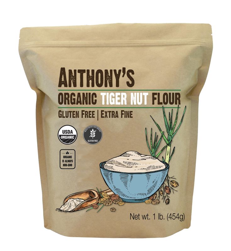 Anthony&#39;s Organic Tiger Nut Flour, 1 lb, Gluten Free, Non GMO, Paleo Friendly