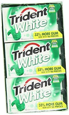 Trident White Gum - Spearmint - 9 Count