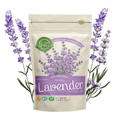 Eat Well Dried Lavender Flowers 4 oz - Edible Culinary Lavender for Baking &amp; Cooking, Tea, Soaps &amp; Potpourri