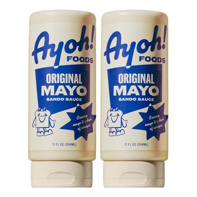Ayoh Foods, Mayo Gone Wild, Made by Molly Baz (Original Mayo - 2 Total, 12oz Bottles) Easy to Squeeze, Perfect for; Sandwiches, Burgers, Fries, Nuggets, Wraps &amp; Dips