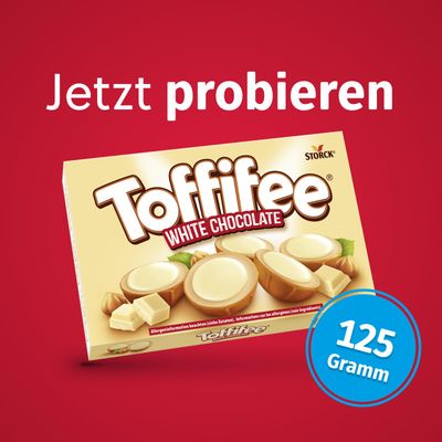 Toffifee White Chocolate - 1 x 125g - Haselnuss in Caramel mit heller Creme und weier Schokolade