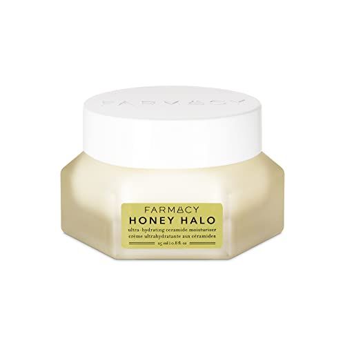 Farmacy Ceramide Face Moisturizer - Honey Halo Hydrating Facial Moisturizer for Dry Skin - Plumps, Soothes Restores Skin with Potent Ceramides Buckwheat Honey for a Dewy, Healthy Glow (25ml)