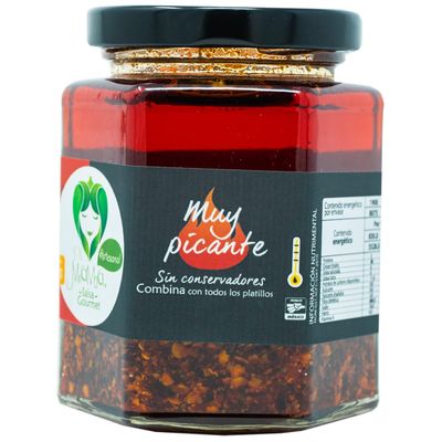 De Mam Gourmet Extra Hot Chili Crisp Crunchy &amp; Spicy Chili Oil - Premium Vegan Sauce, All-Natural, No Preservatives - Intense Flavor for Everything (8.1 oz)