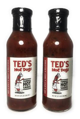 Ted&#39;s Hot Dogs Hot Sauce 2 pack, 12 oz each
