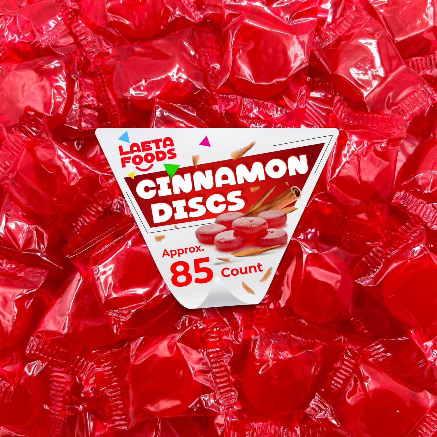 Cinnamon Discs Hard Candy 1 Pound Bag - Approx. 85 Count Individually Wrapped